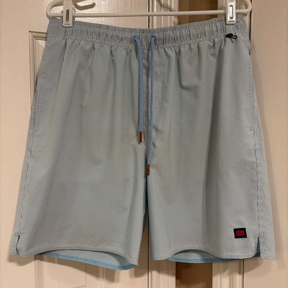 Cova Men's Striped Seersucker Swim Shorts